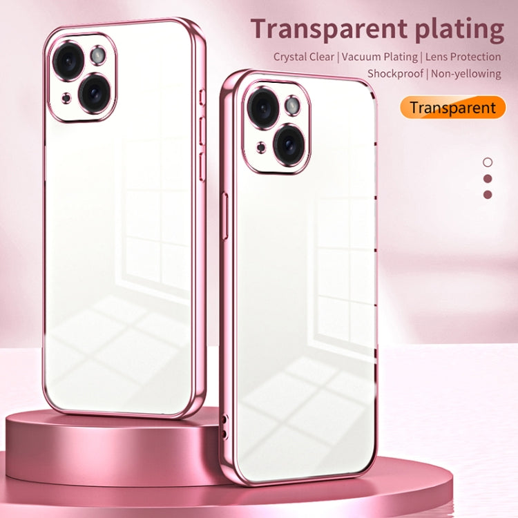Transparent Plating Fine Hole Phone Case, For iPhone 15, For iPhone 14 Plus, For iPhone 14, For iPhone 14 Pro, For iPhone 14 Pro Max, For iPhone SE 2022 / 2020 / 8 / 7
