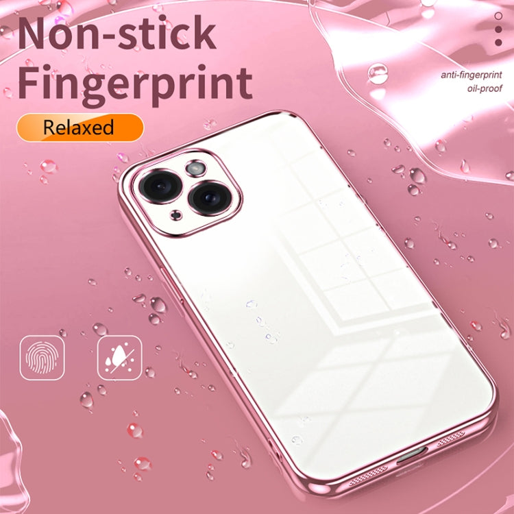 Transparent Plating Fine Hole Phone Case, For iPhone 15, For iPhone 14 Plus, For iPhone 14, For iPhone 14 Pro, For iPhone 14 Pro Max, For iPhone SE 2022 / 2020 / 8 / 7