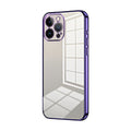 Transparent Plating Fine Hole Phone Case, For iPhone 13 Pro Max, For iPhone 13 Pro, For iPhone 13, For iPhone 12, For iPhone 12 Pro Max, For iPhone 12 Pro