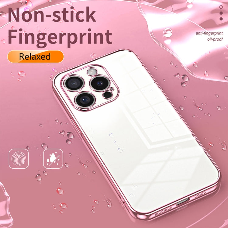 Transparent Plating Fine Hole Phone Case, For iPhone 16 Pro, For iPhone 16 Plus, For iPhone 16, For iPhone 15 Pro Max, For iPhone 15 Pro, For iPhone 15 Plus