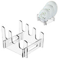 Acrylic Removable Plate Storage Rack Multi-layer Dish Drainer, 16.5 x 15.3 x 11.5cm, 21.6 x 15.3 x 12.5cm, 26.7 x 15.3 x 14cm