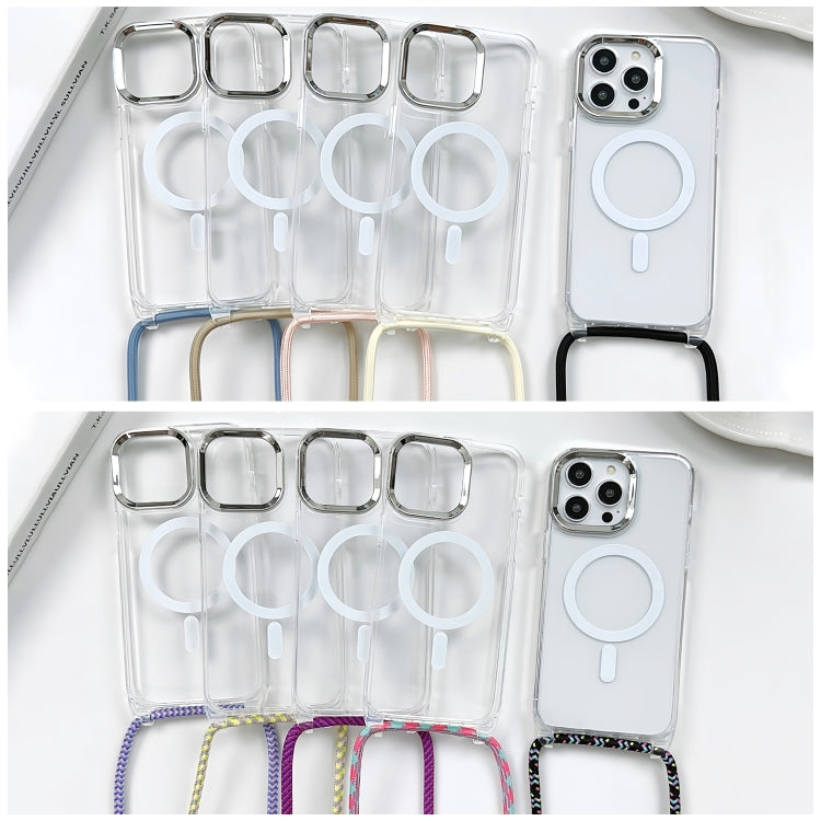 MagSafe Magnetic PC + TPU Phone Case with Lanyard, For iPhone 16, For iPhone 15 Pro Max, For iPhone 15 Pro, For iPhone 15 Plus