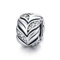 S925 Sterling Silver Wheat Zircon Beads DIY Bracelet Necklace Accessories, SCC1614