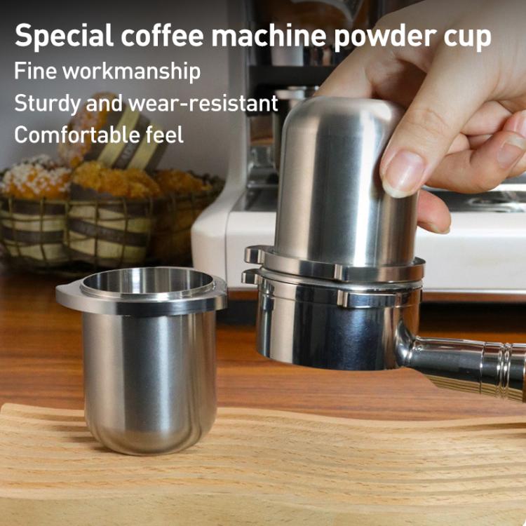Coffee Machine Handle Stainless Steel Dosing Cup Mug Coffee Powder Feeder For Breville 8 Series, 54mm Compatible Type, 54mm Classic