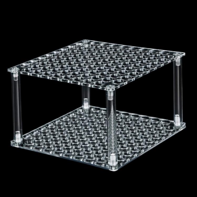 YX163 96-Hole Acrylic Paint Brush Pencils Stand, YX163 (Transparent), YX163 (Black)
