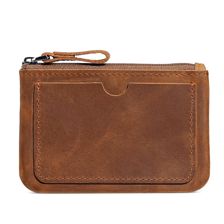 Retro Crazy Horse Genuine Leather Unisex Wallet Small Coin Purse