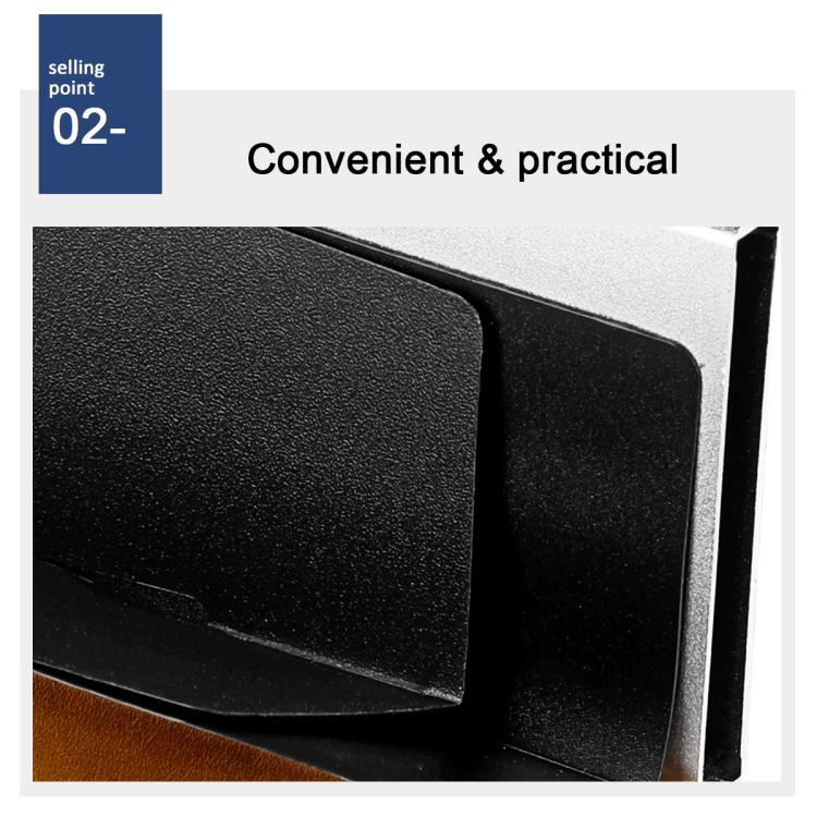 Crazy Horse Genuine Leather Auto Pop-up Aluminum Box RFID Anti-magnetic Card Holder