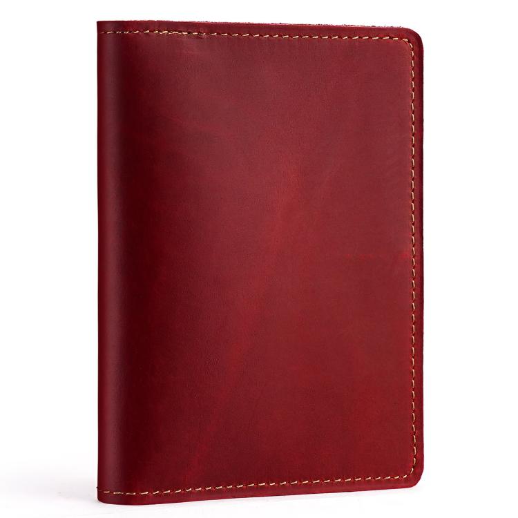 Vintage Genuine Leather Passport Holder Simple Card Bag Wallet