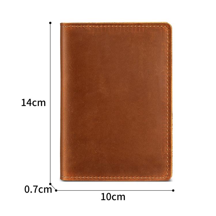 Vintage Genuine Leather Passport Holder Simple Card Bag Wallet