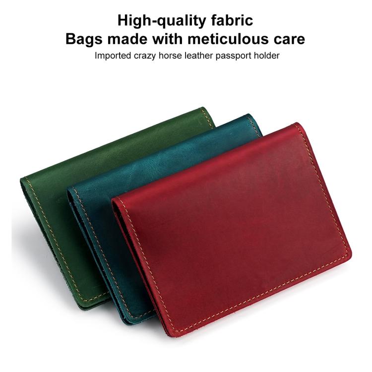 Vintage Genuine Leather Passport Holder Simple Card Bag Wallet