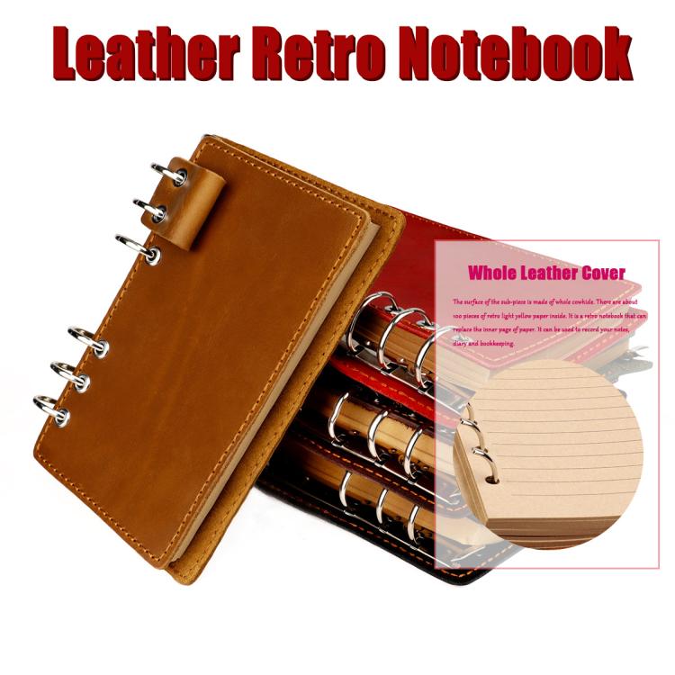Vintage Genuine Leather Notebook Detachable Loose-Leaf Travel Account Book
