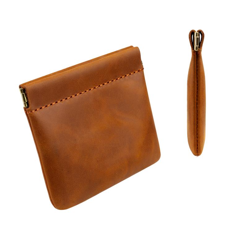 Vintage Crazy Horse Genuine Leather Coin Purse Lipstick Car Key Storage Bag