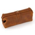 Vintage Genuine Leather Large Capacity Clutch Bag Cosmetics Antique Storage Bag