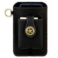 Vintage Genuine Leather Men Waist Bag Outdoor Work Mobile Phone Belt Pouch