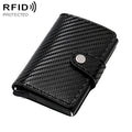 KB237 Carbon Fiber Texture RFID Aluminum Alloy Multi-card Wallet