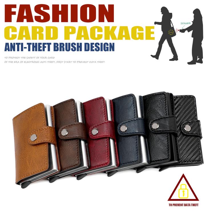 KB239 Crazy Horse Texture RFID Aluminum Alloy Multi-card Wallet