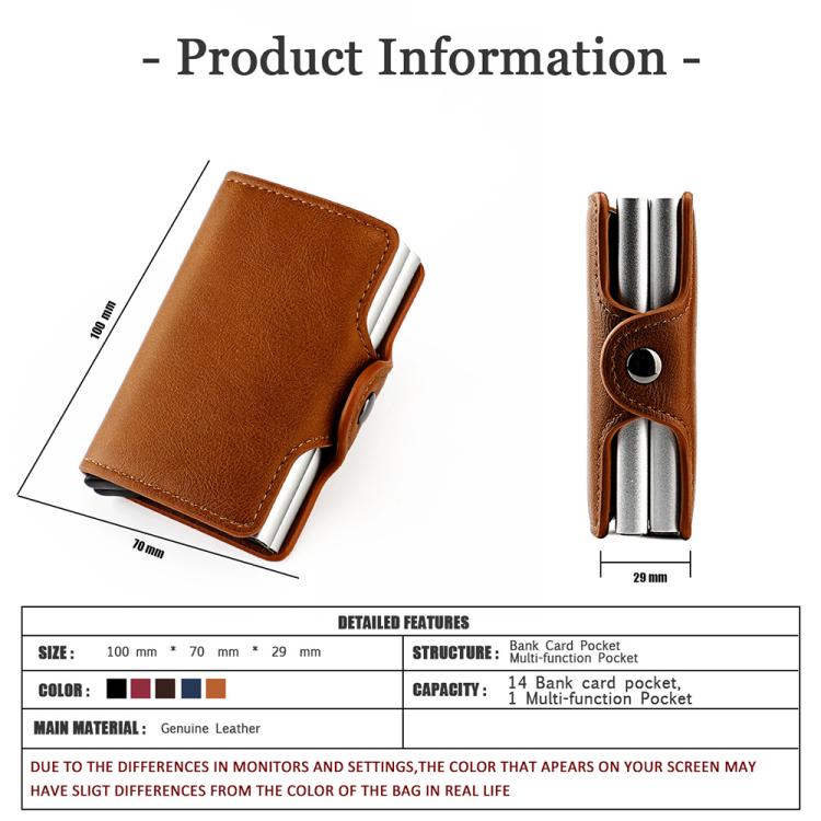 SNKB280 Automatically Pops Up RFID Dual Aluminum Box Card Bag