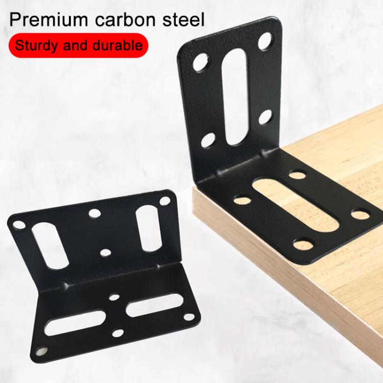 10pcs/Pack Furniture Connecting Corner Bracket Stainless Steel Metal L-Shaped Hinge Fixing Bracket, 73 x 45mm, 145 x 61 x 42mm, 38 x 55mm, 145 x 40mm Large Hole, 145 x 40mm Small Hole