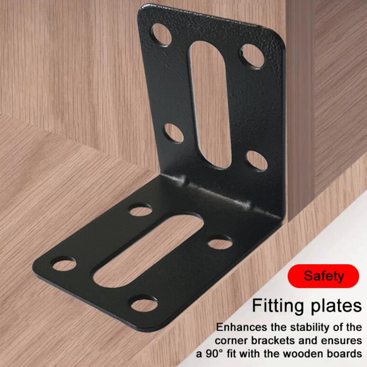 10pcs/Pack Furniture Connecting Corner Bracket Stainless Steel Metal L-Shaped Hinge Fixing Bracket, 73 x 45mm, 145 x 61 x 42mm, 38 x 55mm, 145 x 40mm Large Hole, 145 x 40mm Small Hole