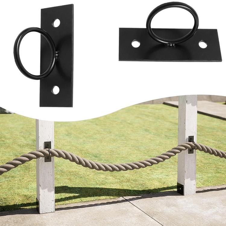5 Pack Rope Fixing Ring Brackets Decorative Rope Wall / Ceiling Mount Hooks, FS-24125