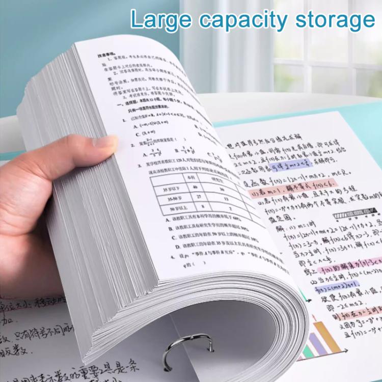 A4 Thickened Four-hole Document Storage Binder Folder, Blue, Pink, Purple, Green, Blue with 50 Pages Inner Pocket, Purple with 50 Pages Inner Pocket, Pink with 50 Pages Inner Pocket, Green with 50 Pages Inner Pocket, Blue with Hole Puncher             ...
