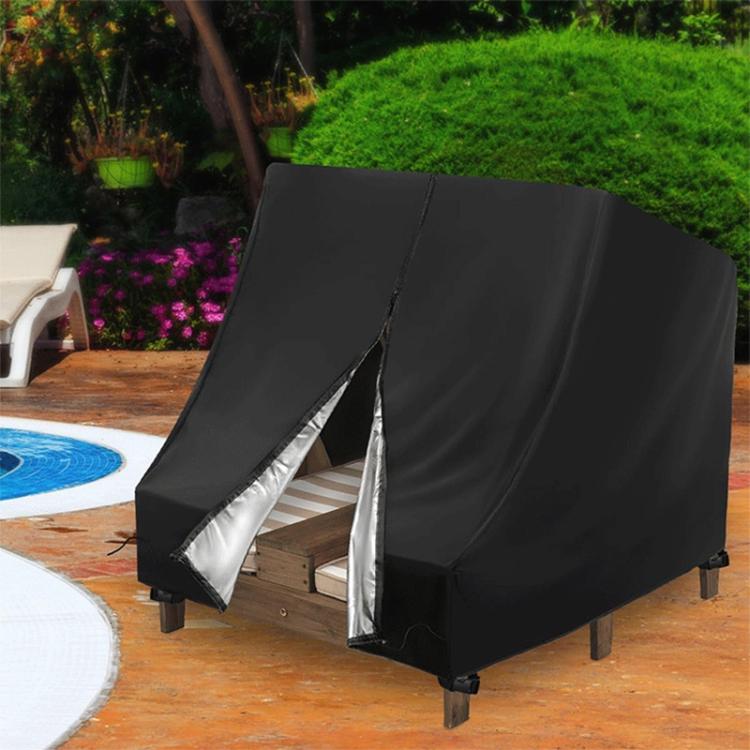 Weatherproof Cover for Wooden Double Chaise Lounge Outdoor Patio Furniture Protector, FS-24117