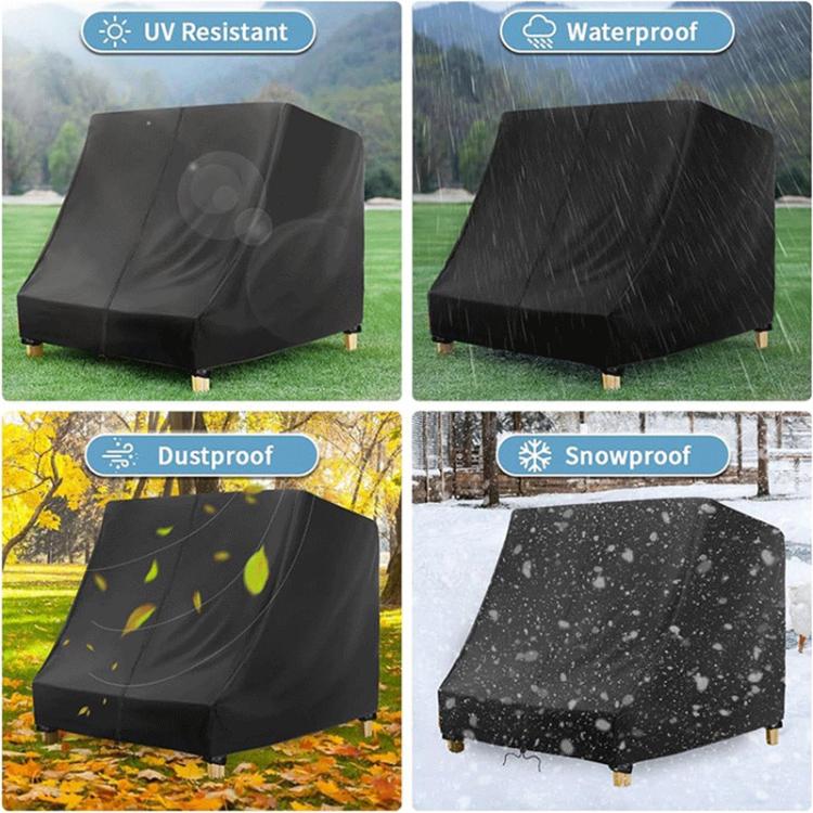 Weatherproof Cover for Wooden Double Chaise Lounge Outdoor Patio Furniture Protector, FS-24117