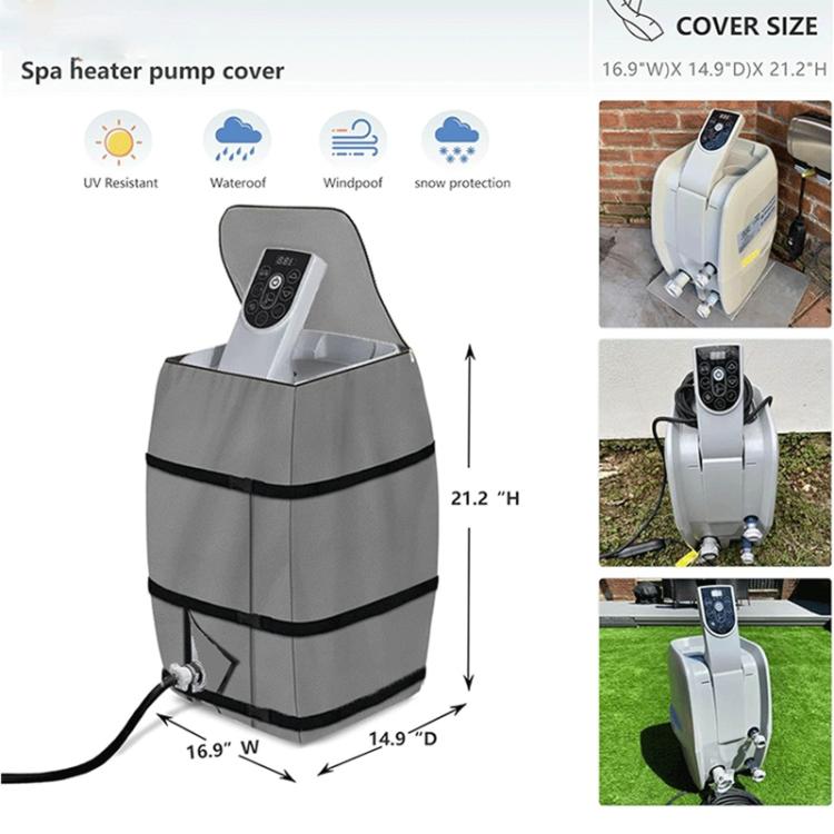 Waterproof Dustproof Hot Tub Insulation Pump Cover Inflatable Tub Heater Protector, FS-2483