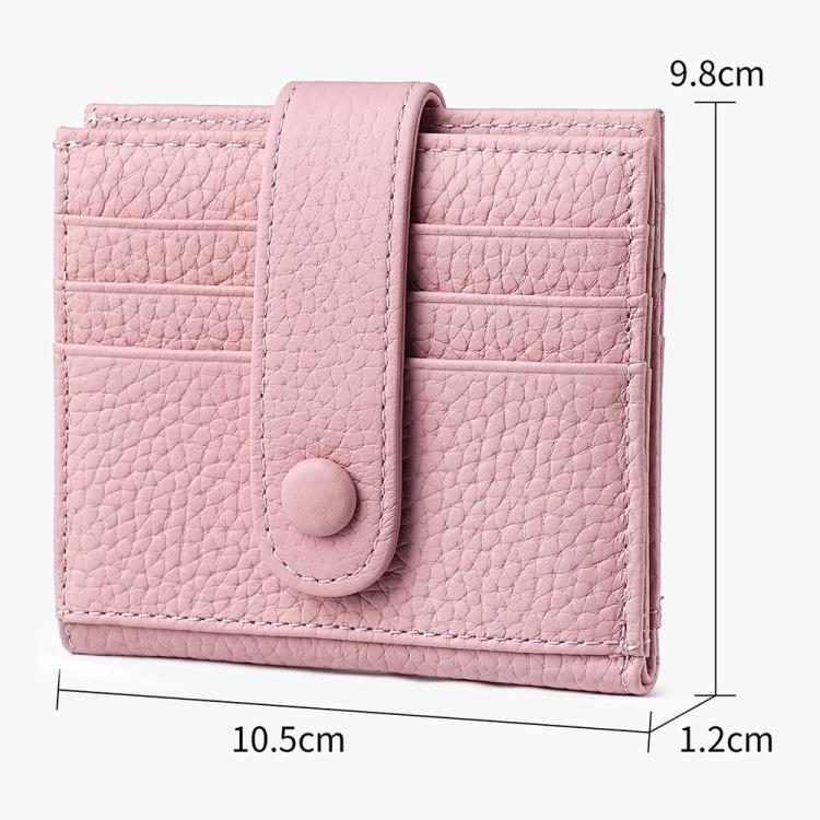 KB90 Genuine Leather RFID Multi-Card Buckle Card Bag