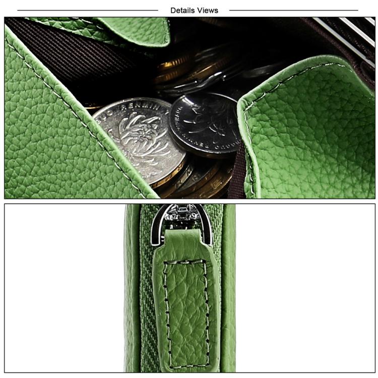 KB28 RFID Anti-theft Genuine Leather Zipper Coin Purse