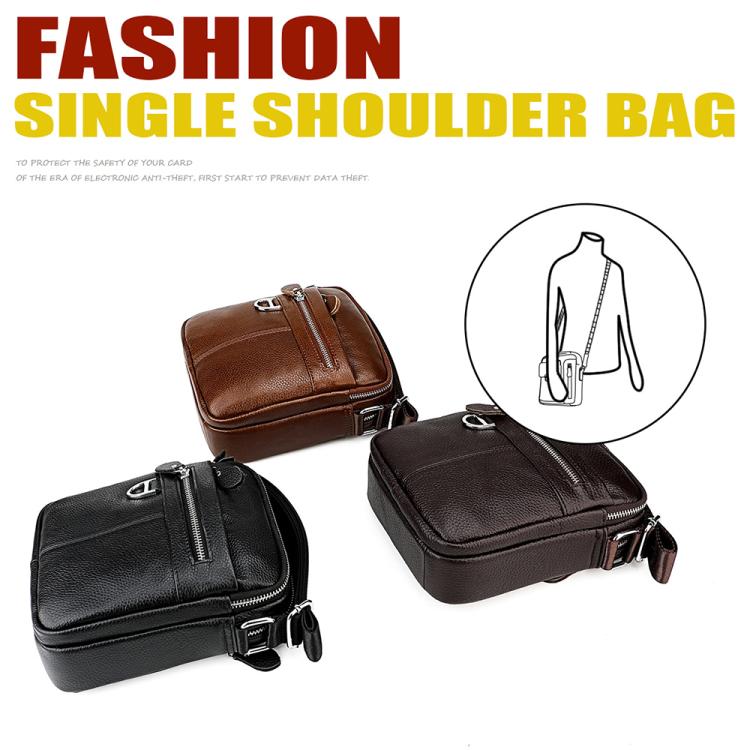 Men Casual Genuine Leather Crossbody Shoulder Bag