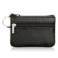 Genuine Leather Zipper Key Coin Purse