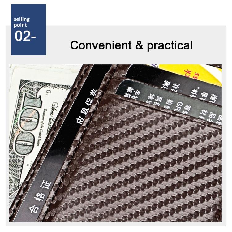 KB197 Carbon Fiber RFID Anti-theft Fashion Card Bag
