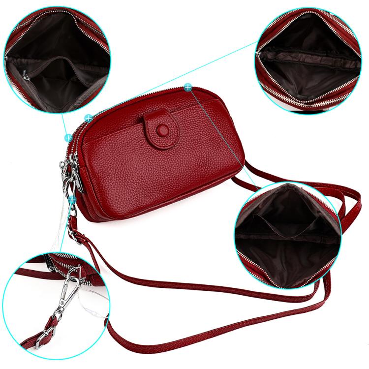 Women Large Capacity Genuine Leather Crossbody Bag
