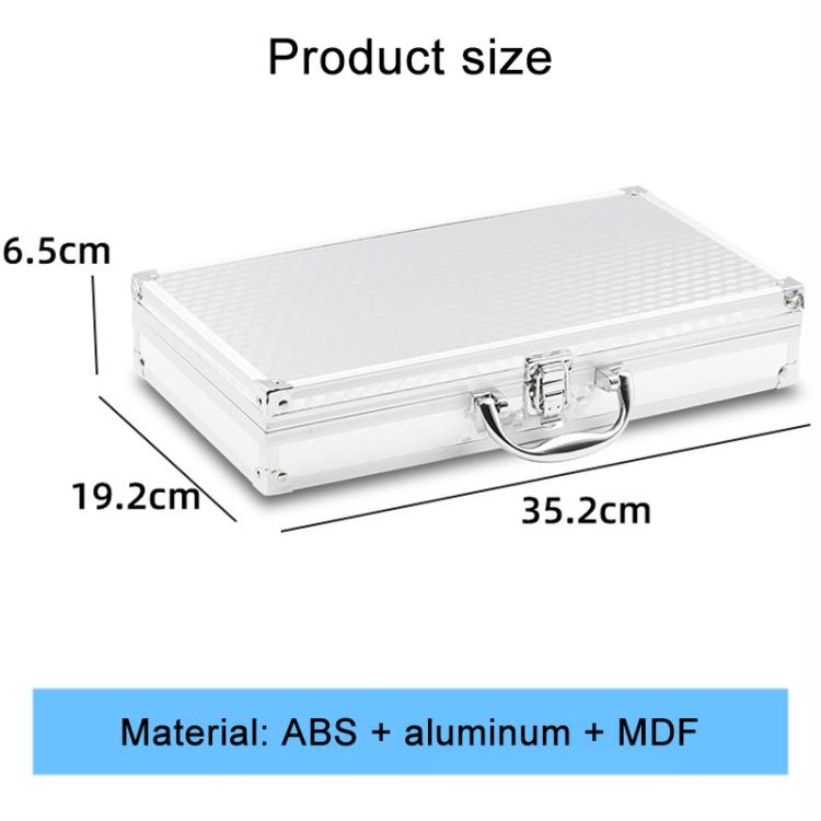 Aluminum Alloy Portable Key Lock Instrument Storage Box, XS, S, M, L
