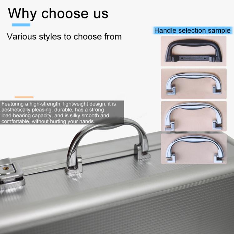 Aluminum Alloy Portable Key Lock Instrument Storage Box, XS, S, M, L