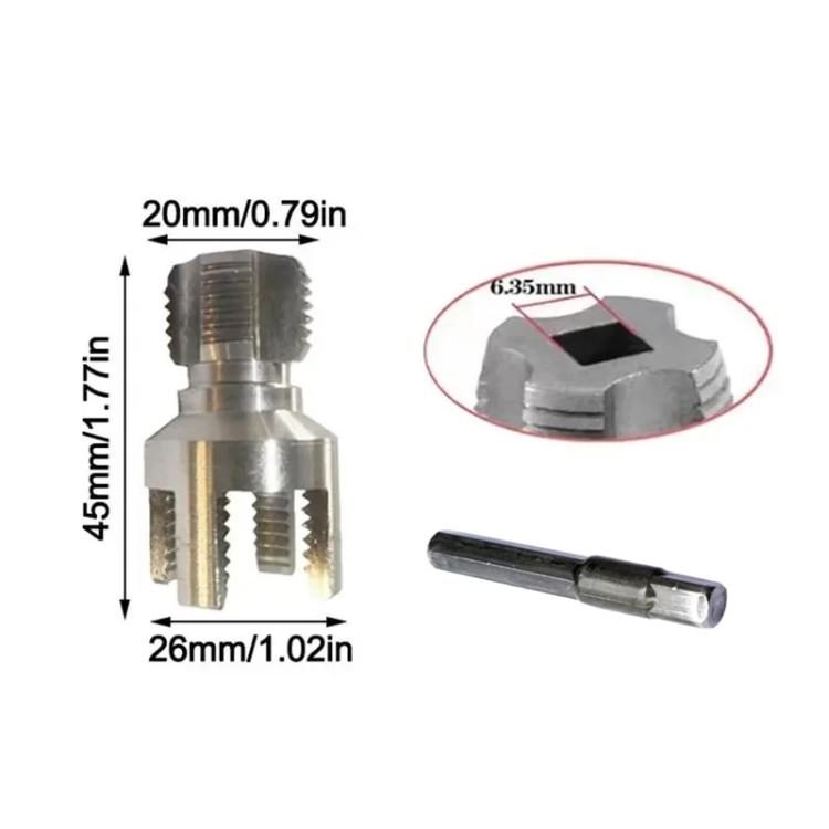 Plumbing Internal External Integrated Thread Cutting Tool, 4 Points M20 Grey, 6 Points M25 Grey, 4+6 Points M20+M25 Grey, 1 inch M32 Grey, 4+6 Points+1 inch M20+M25+M32 Grey, 4 Points M20 Silver, 6 Points M25 Sliver, 4+6 Points M20+M25 Silver
