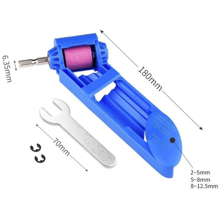 Portable Drill Bit Grinding Wheel Sharpener Quick Sharpening Grinder, Blue Grinding Tool Set, Orange Grinding Tool Set, Grinding Wheel + Wrench + Washer, Grinding Wheel