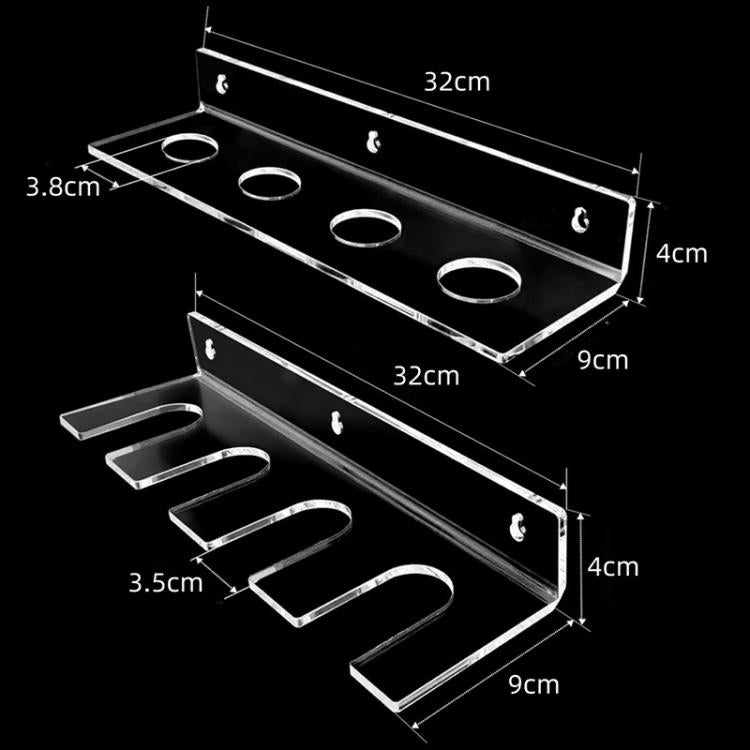 2pcs/Set Wall-Mounted Clear Acrylic Baseball Bat and Baseball Storage Rack Display Stand