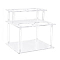 Double Layered Clear Acrylic Coffee Syrup Storage Rack Desktop Bar Counter Wine Display Stand