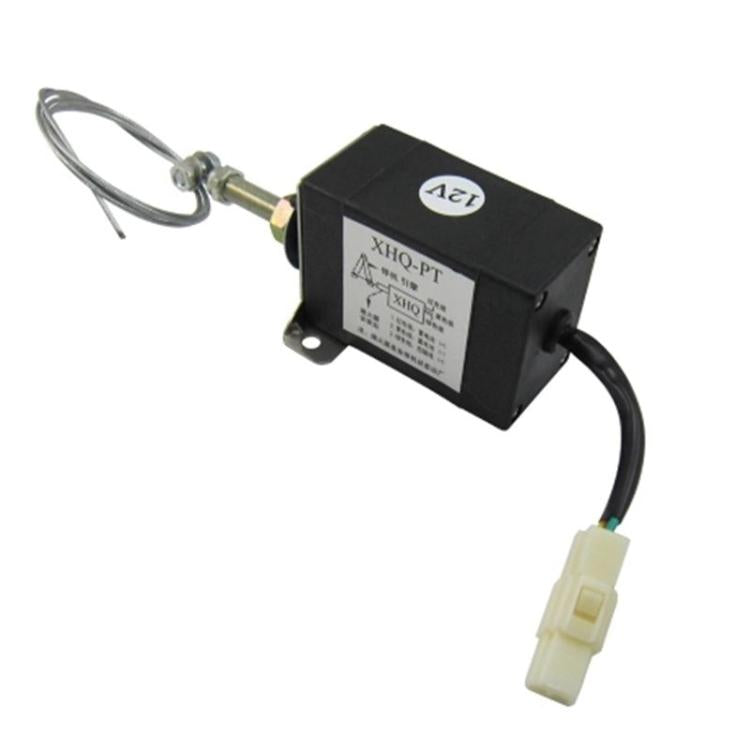 Diesel Engine Flame Out Device Engine Stop Solenoid Valve XHQ-PT Power Off Pull Type Flameout Magnetic Valve, Normally Open Type NO 12V, Normally Open Type NO 24V