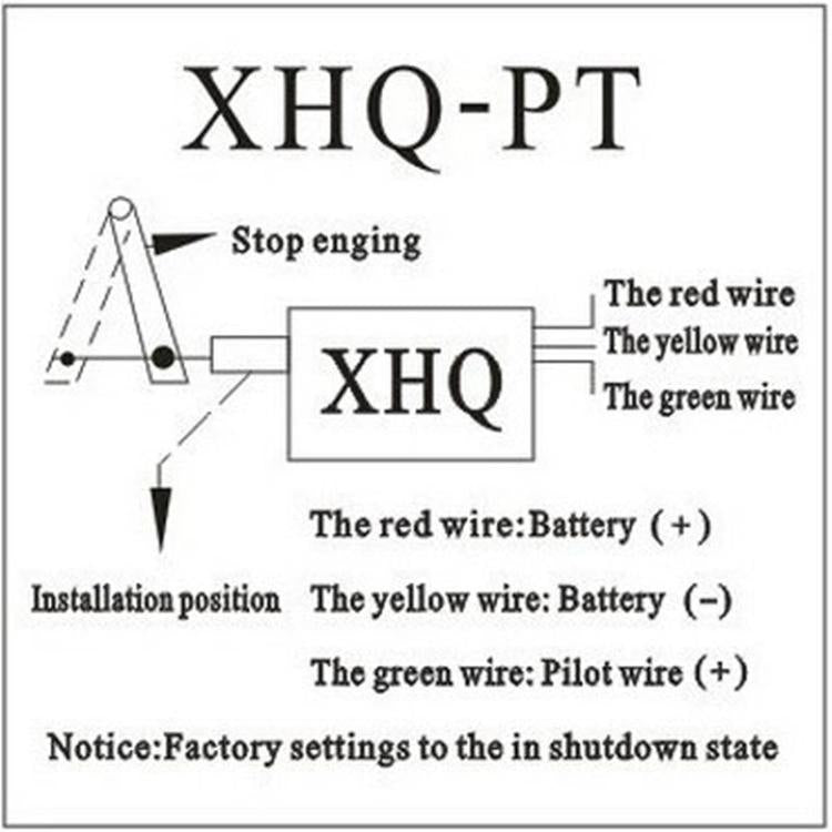 Diesel Engine Flame Out Device Engine Stop Solenoid Valve XHQ-PT Power Off Pull Type Flameout Magnetic Valve, Normally Open Type NO 12V, Normally Open Type NO 24V