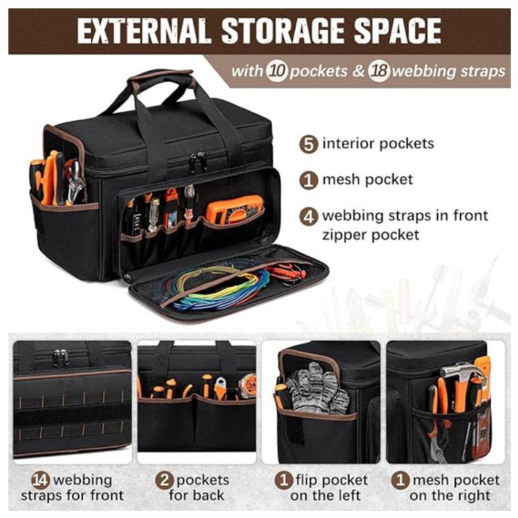 17 inch Oxford Cloth Crossbody Handheld Heavy-Duty Tool Bag