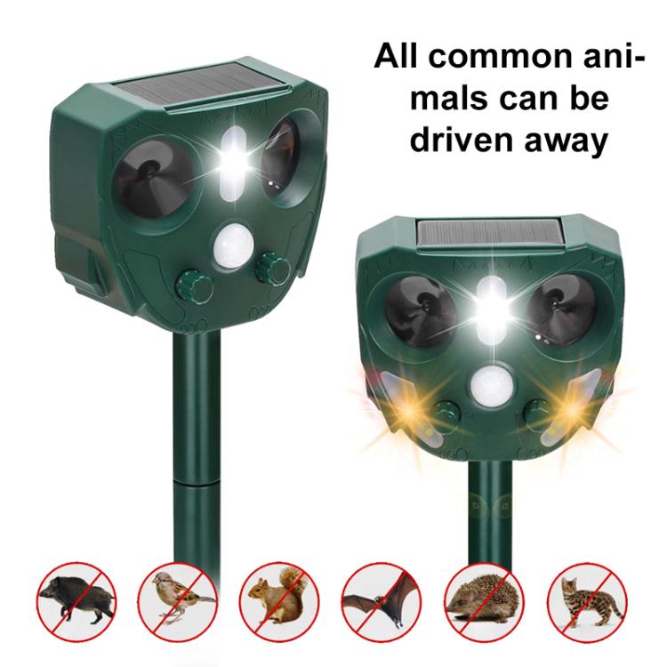 Outdoor Solar Powered Infrared Ultrasonic Animal Repellent, 706