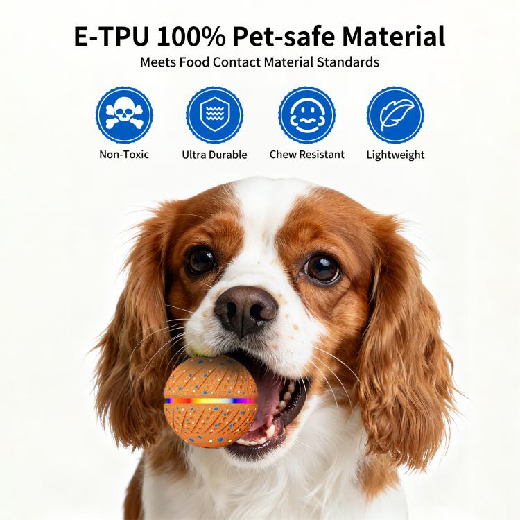 O19 Smart Automatic Pet Toy Ball Dog Training with LED, Diameter 70mm