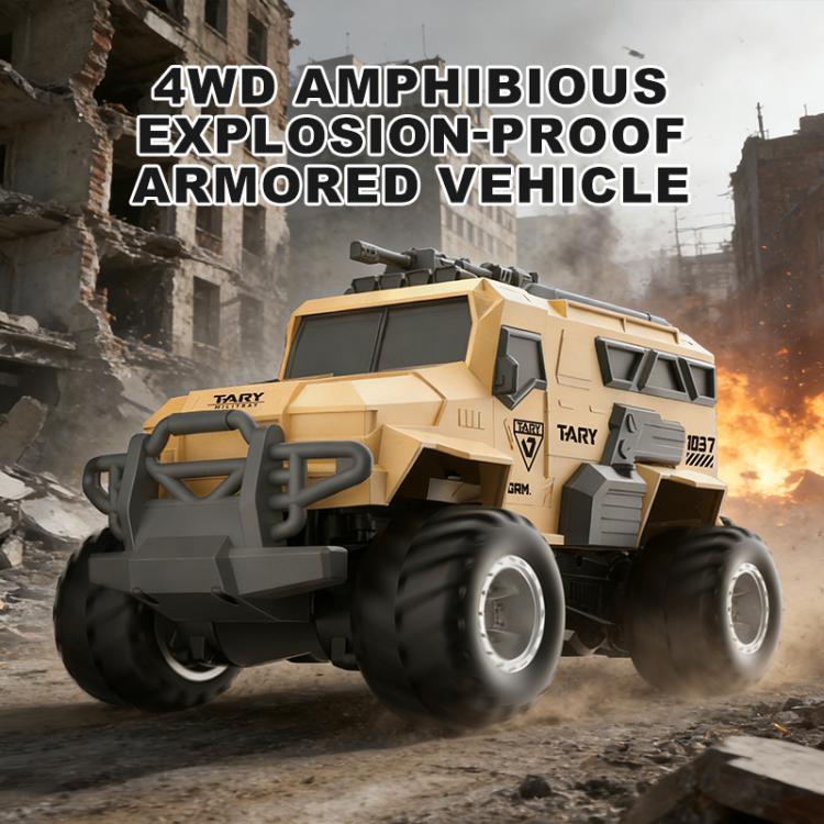 JJR/C Q241 Four-Wheel Drive Amphibious Explosion Proof Waterproof Remote Control Armored Vehicle