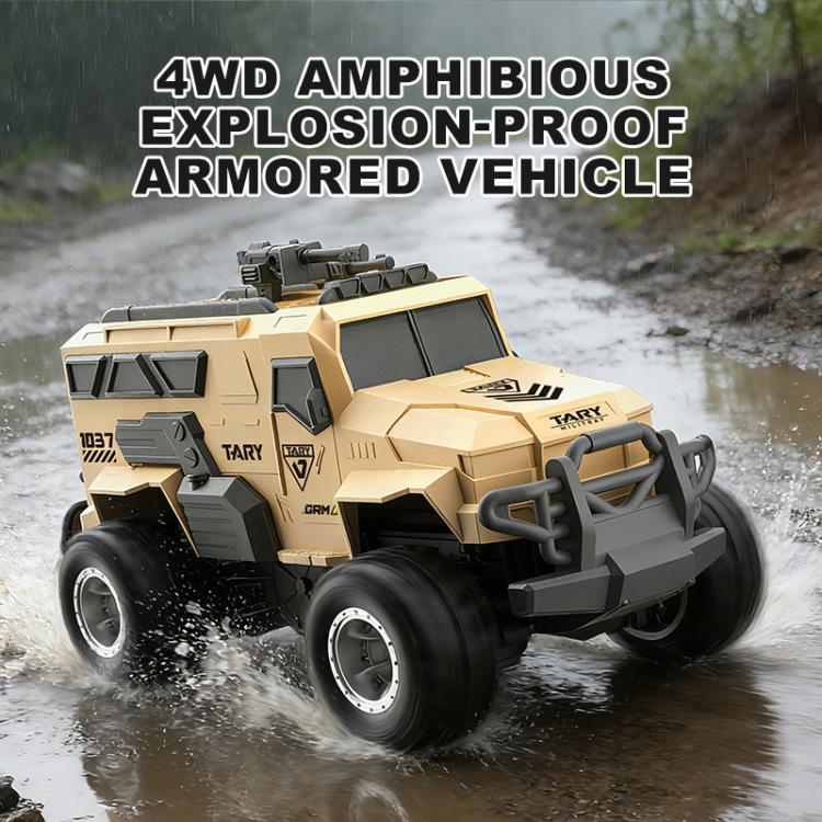 JJR/C Q241 Four-Wheel Drive Amphibious Explosion Proof Waterproof Remote Control Armored Vehicle