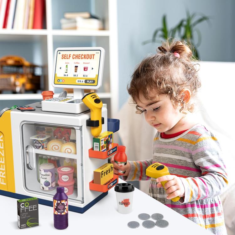 46pcs / Set Children Pretend Play Supermarket Cash Register Toy