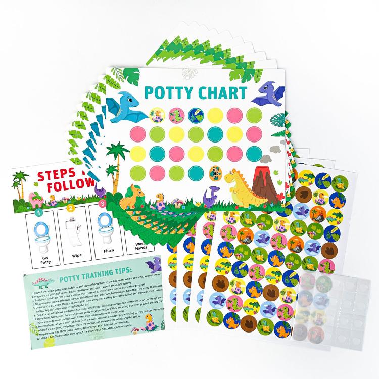 15pcs / Set Kids Toilet Potty Training Reward Progress Sticker Chart, T88 Unicorn, T87 Cars, T84 Dinosaur, T86 Mermaid, T85 Farm
