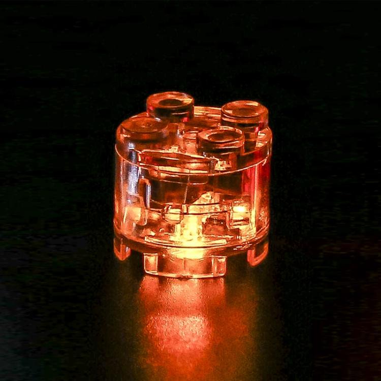2x2 Round Building Blocks LED Light Accessories DIY Educational Toy